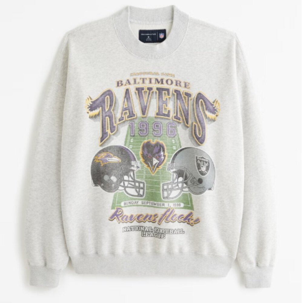 Vintage Baltimore Ravens Graphic Football Crew Sweatshirt, NFL Mens Womens Shirt